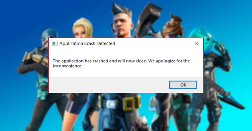 how to fix application crash detected fortnite