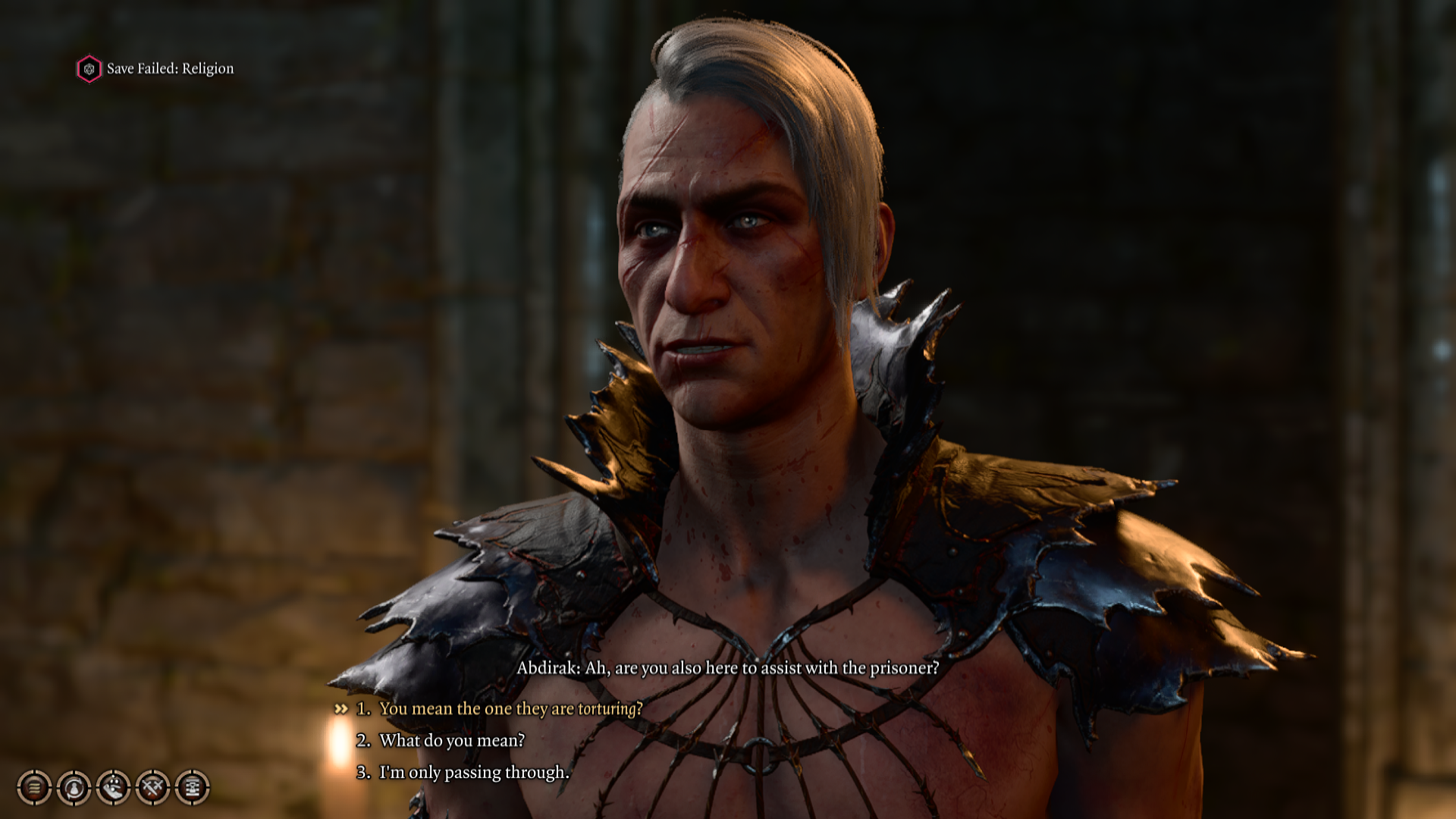 A screenshot of Abdirak in the Shattered Sanctum in Baldur's Gate 3. 