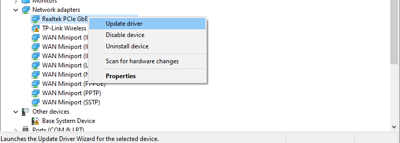 Update your network driver to fix packet loss in Valorant. 